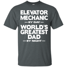 Load image into Gallery viewer, Awesome-Elevator-Mechanic-World's-Greatest-Dad-T-Shirt-Custom-Ultra-Cotton-T-Shirt-Sport-Grey-Small