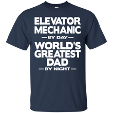 Load image into Gallery viewer, Awesome-Elevator-Mechanic-World's-Greatest-Dad-T-Shirt-Custom-Ultra-Cotton-T-Shirt-Sport-Grey-Small