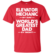 Load image into Gallery viewer, Awesome-Elevator-Mechanic-World's-Greatest-Dad-T-Shirt-Custom-Ultra-Cotton-T-Shirt-Sport-Grey-Small