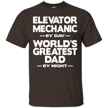 Load image into Gallery viewer, Awesome-Elevator-Mechanic-World's-Greatest-Dad-T-Shirt-Custom-Ultra-Cotton-T-Shirt-Sport-Grey-Small