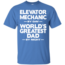 Load image into Gallery viewer, Awesome-Elevator-Mechanic-World's-Greatest-Dad-T-Shirt-Custom-Ultra-Cotton-T-Shirt-Sport-Grey-Small