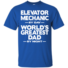 Load image into Gallery viewer, Awesome-Elevator-Mechanic-World's-Greatest-Dad-T-Shirt-Custom-Ultra-Cotton-T-Shirt-Sport-Grey-Small