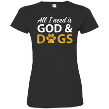 Load image into Gallery viewer, Amazing-All-I-Need-Is-God-And-Dogs---Funny-Pet-T-Shirt-Royal-S-
