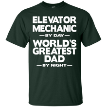 Load image into Gallery viewer, Awesome-Elevator-Mechanic-World's-Greatest-Dad-T-Shirt-Custom-Ultra-Cotton-T-Shirt-Sport-Grey-Small