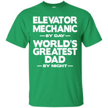 Load image into Gallery viewer, Awesome-Elevator-Mechanic-World's-Greatest-Dad-T-Shirt-Custom-Ultra-Cotton-T-Shirt-Sport-Grey-Small